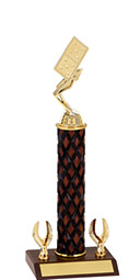 12-14" Diamond Cut Trophy with 2 Eagle Base