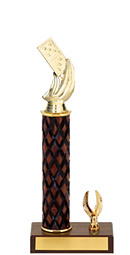 11" Diamond Cut Trophy with 1 Eagle Base