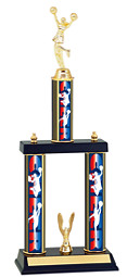 Cheer Trophy - 20" Three Column Trophy