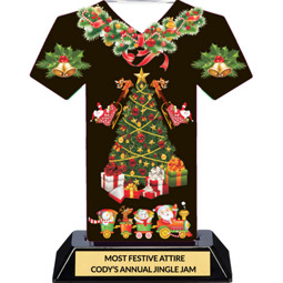 Christmas Tree Festive Trophy - Ugly Christmas Sweater Award