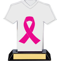 Pink Ribbon Awareness Trophy - 7 inches