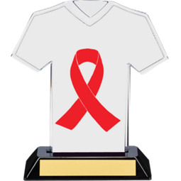 Red Ribbon Awareness Trophy - 7 inches