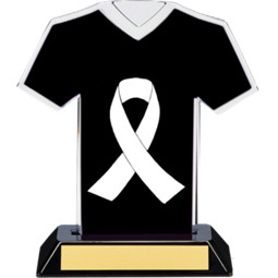 White Ribbon Awareness Trophy - 7 inches