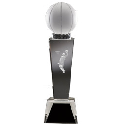 Basketball Trophy - Optical Crystal Male Basketball Award