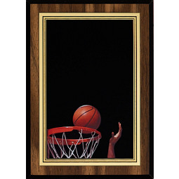 Basketball Plaque with Basketball Image