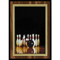 Bowling Plaque with Bowling Image