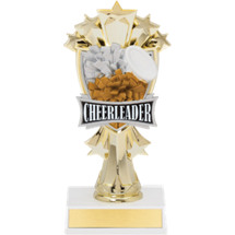 7 1/2" Cheerleader and Stars Trophy
