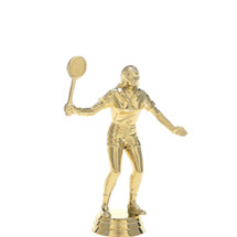 Female Badminton Gold Trophy Figure