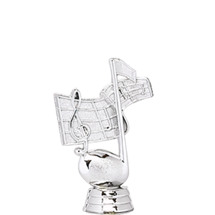 Music Note Silver Trophy Figure