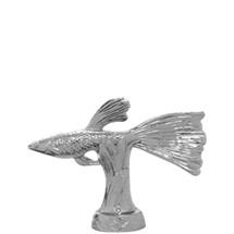 Guppie Fish Silver Trophy Figure