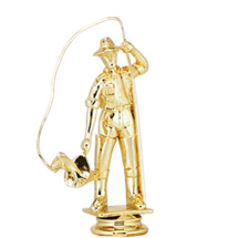 Fisherman Gold Trophy Figure