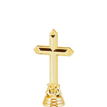 Religious Cross Gold Trophy Figure