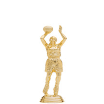 Female Basketball Center Gold Trophy Figure