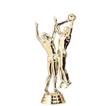 Male Double Action Basketball Gold Trophy Figure