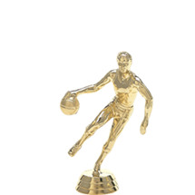Male Basketball Dribbler Gold Trophy Figure