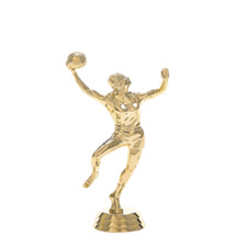 Female Basketball Hookshot Gold Trophy Figure