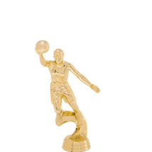Female Basketball Slam Dunk Gold Trophy Figure