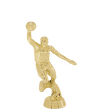 Male Basketball Slam Dunk Gold Trophy Figure