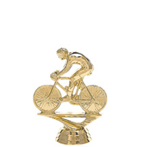 Male Bicycle w/ Rider Gold Trophy Figure