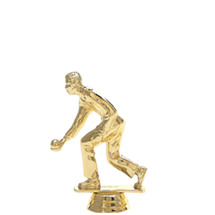 Male Bocce/Lawn Bowler Gold Trophy Figure