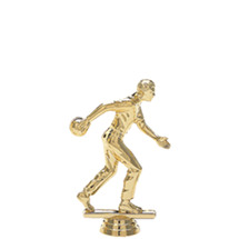 Male Candlepin/Duckpin Bowler Gold Trophy Figure