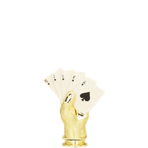 Poker Hand Gold Trophy Figure