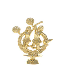 Double Cheerleader Gold Trophy Figure
