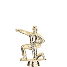 Male Kneeling Coach Gold Trophy Figure