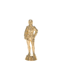 Female Coach Standing Gold Trophy Figure