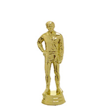 Male Coach Standing Gold Trophy Figure
