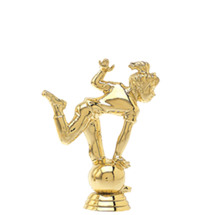 Female Comic Bowler Gold Trophy Figure
