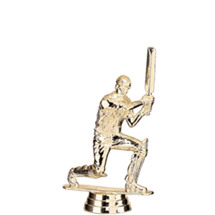Male Cricket Batsman Gold Trophy Figure