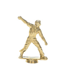 Male Cricket Bowl Gold Trophy Figure