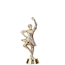 Highland Dancer Gold Trophy Figure