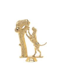 Treeing Coonhound Dog Gold Trophy Figure