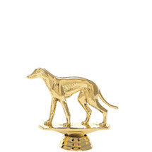 Greyhound Dog Gold Trophy Figure