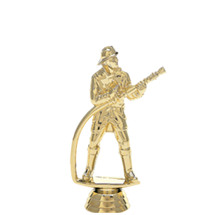 Fireman w/ Hose Gold Trophy Figure