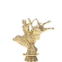 Bull w/Rider Gold Trophy Figure