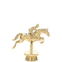 Horse Jumper w/Rider Gold Trophy Figure