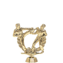Karate Double Kick Male Gold Trophy Figure
