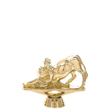 Bull Dogger Gold Trophy Figure