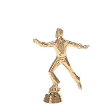 Ice Skater Male Gold Trophy Figure