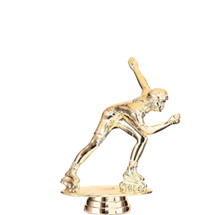 Inline Skater Female Gold Trophy Figure