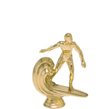 Surfer on Board Gold Trophy Figure