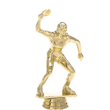 Ping Pong Female Gold Trophy Figure
