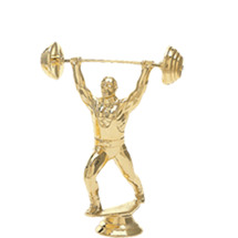 Weightlifter Clean & Jerk Gold Trophy Figure