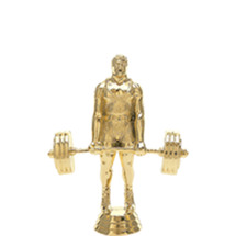 Weightlifter Power Gold Trophy Figure
