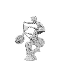 BMX Action Bike Silver Trophy Figure