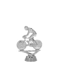 Bicycle w/Rider Silver Trophy Figure