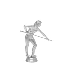 Billiard Female Silver Trophy Figure